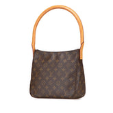 ルイ ヴィトン モノグラム ルーピングMM ワンショルダーバッグ ハンドバッグ M51146 ブラウン PVC レザー レディース LOUIS VUITTON 【中古】